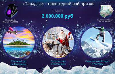 Онлайн казино «Вулкан» начинает подготовку к Новому году лотереей «Парад Ice»,